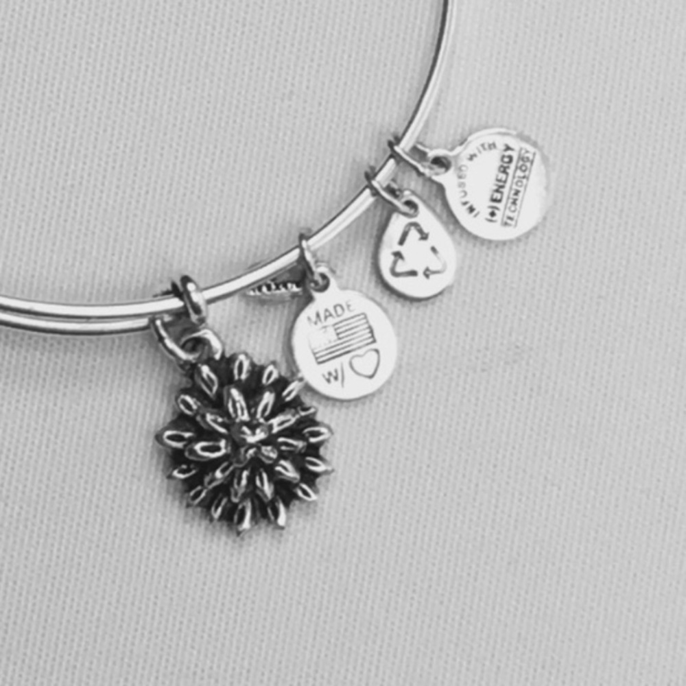 Alex and Ani chrysanthemum bracelet